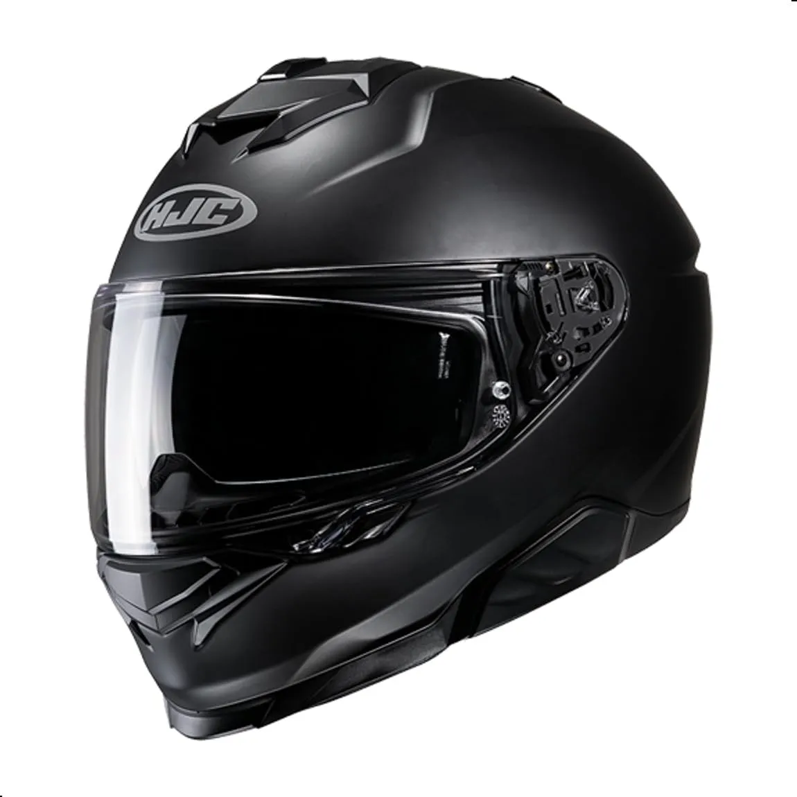 HJC i71 Solid Full Face Motorcycle Helmet with HJ-38 Pinlock Shield, DOT Approved (Semi Flat Black, Medium)