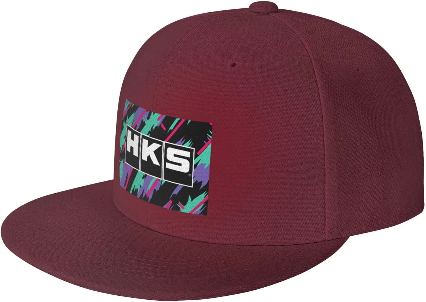 Hks Japanese Aftermarked Car Parts Hats for Men Flat Bill Fitted Caps Hiphop Rap Adjustable Baseball Trucker Dad Hat