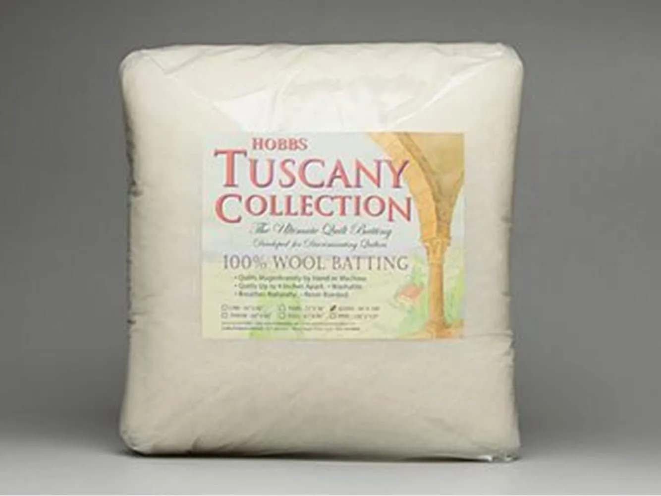 Hobbs Bonded Fibers Tuscany Wool Twin Batting, Natural