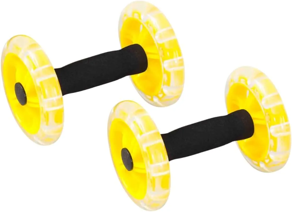 Household Appliances Exercise Abdominal Roller Workout Roller Abs Ab Fitness Roller Yellow Equipment Fitness Device Fitness Wheel Ab Wheel Dumbbel Ab