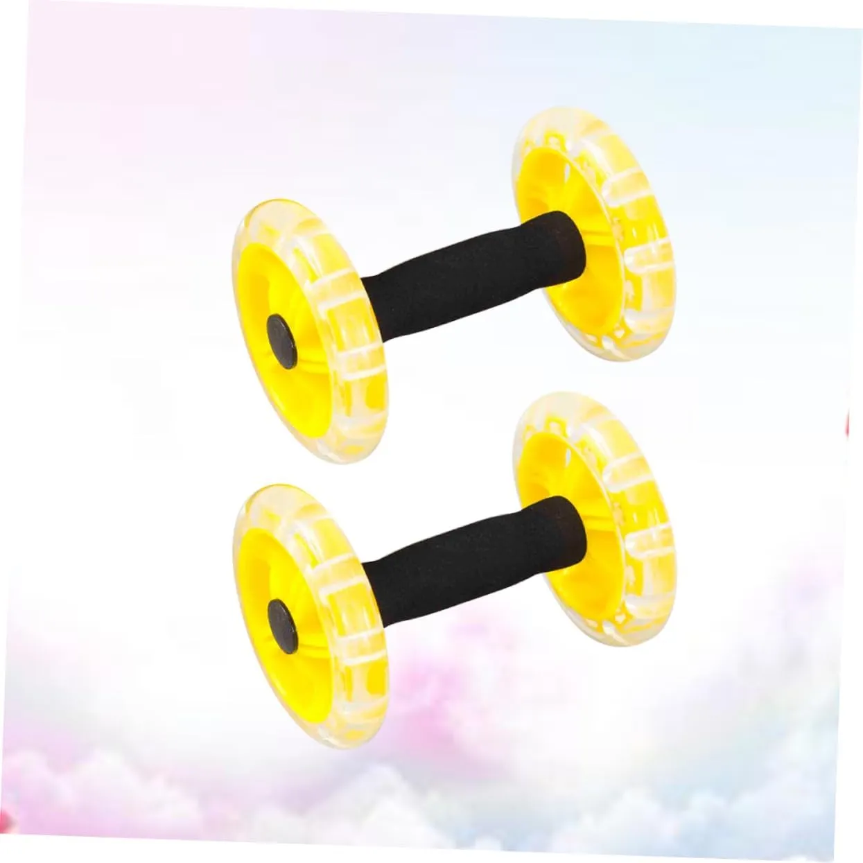 Household Appliances Exercise Abdominal Roller Workout Roller Abs Ab Fitness Roller Yellow Equipment Fitness Device Fitness Wheel Ab Wheel Dumbbel Ab