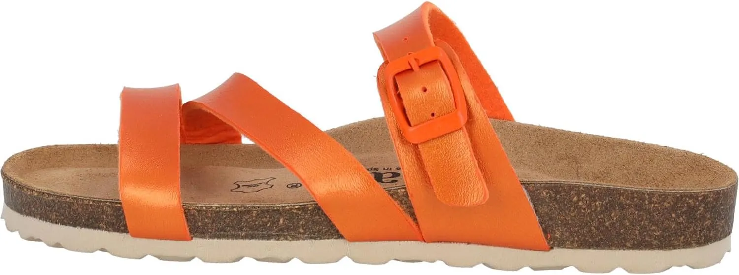 Ikaria Women's Mules - Extra Comfortable Sandals - Fashionable Slippers with Natural Cork - Made in EU - Sandals with Sole Made of Finest Natural Leather
