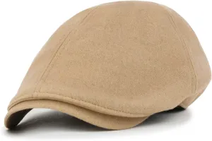 ililily Flat Cap Vintage Cabbie Hat Gatsby Ivy Irish Hunting Newsboy Stretch-fit