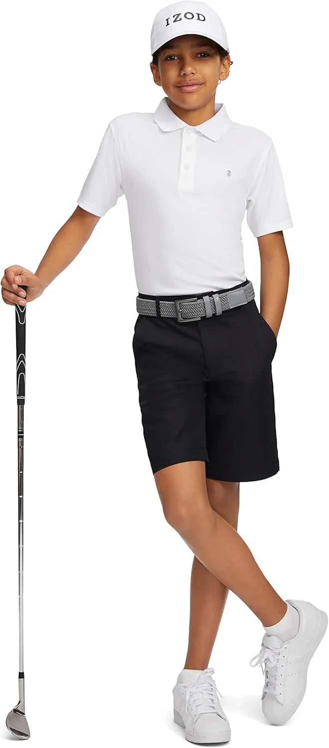 IZOD Boys' Performance Golf Swingflex Stretch Straight Fit Shorts