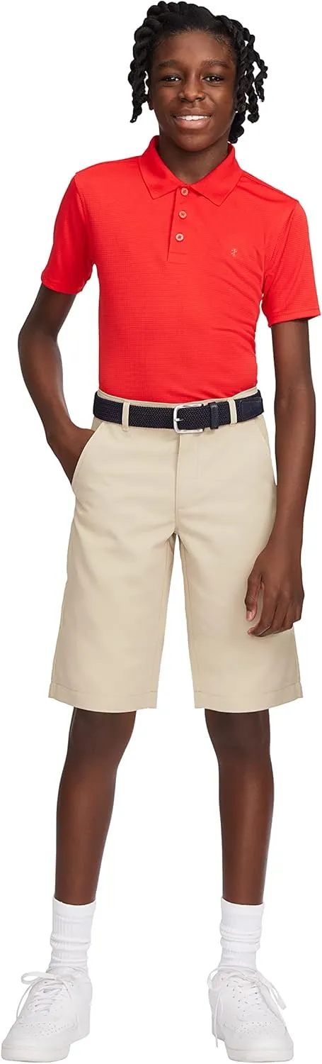 IZOD Boys' Performance Golf Swingflex Stretch Straight Fit Shorts