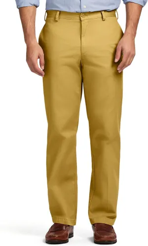 IZOD Men's American Chino Flat Front Classic Fit Pant
