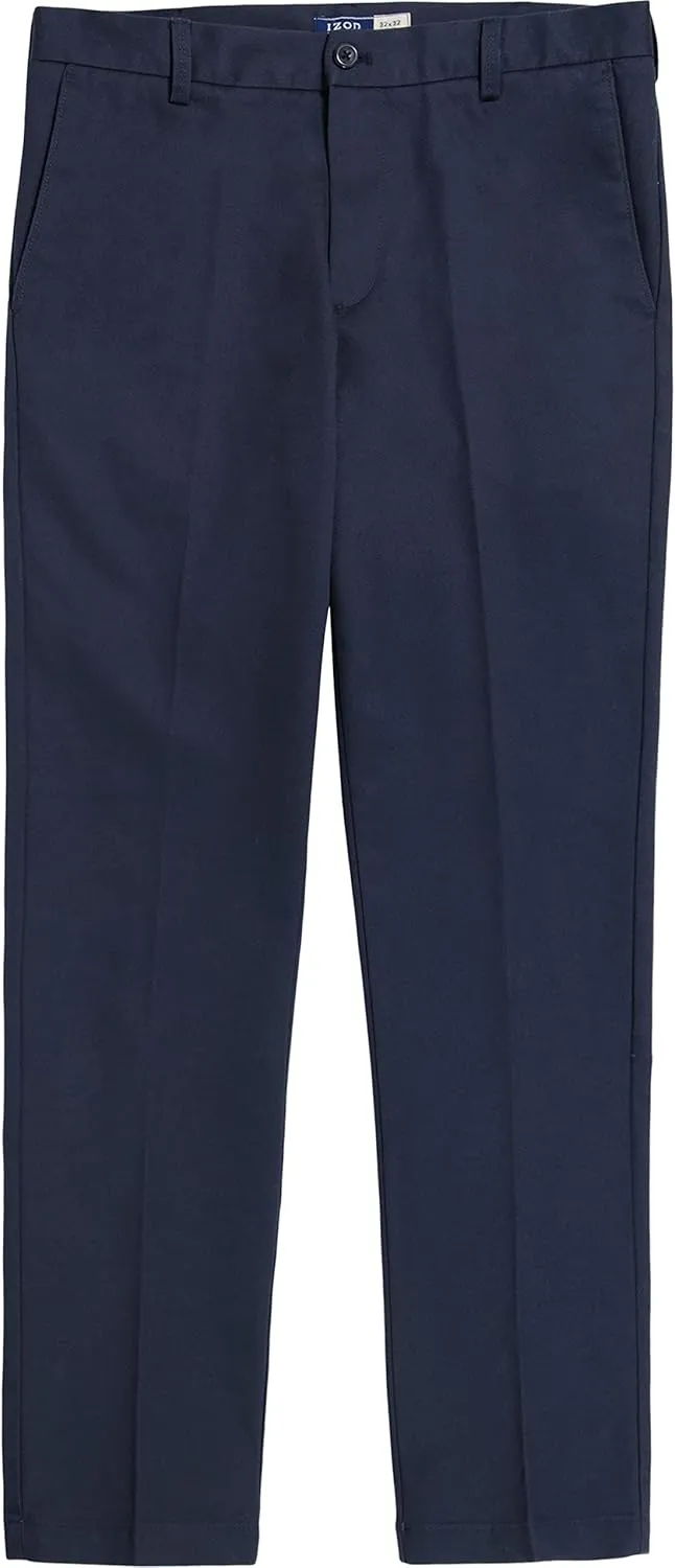 IZOD Men's American Chino Flat Front Slim Fit Pant