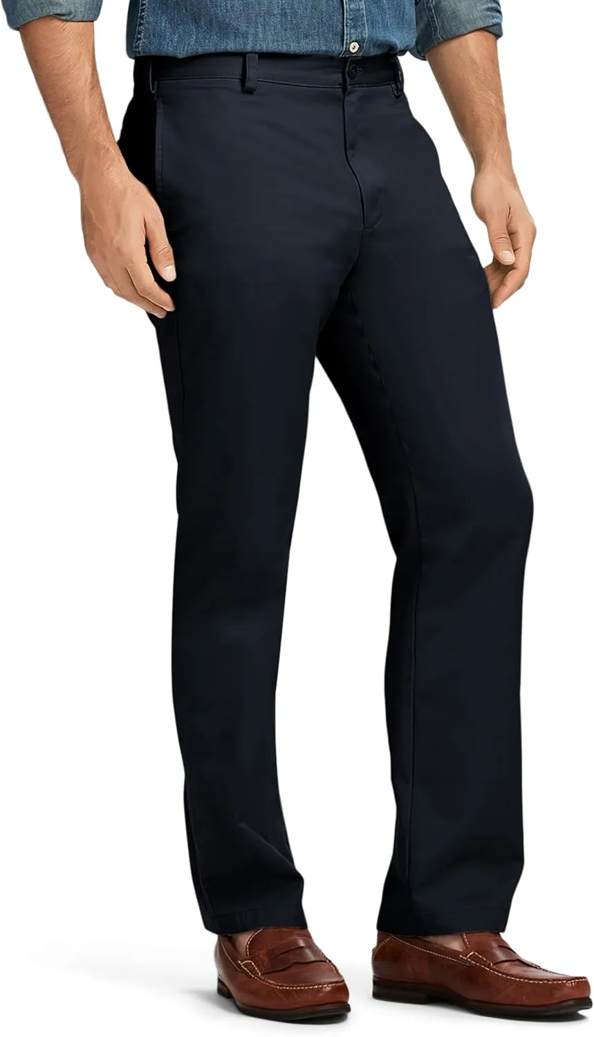 IZOD Men's American Chino Flat Front Slim Fit Pant