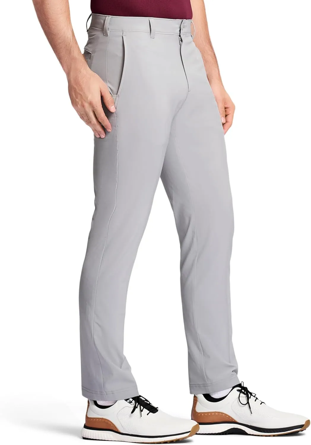 IZOD Men's Golf Swingflex Straight-fit Flat-Front Pants