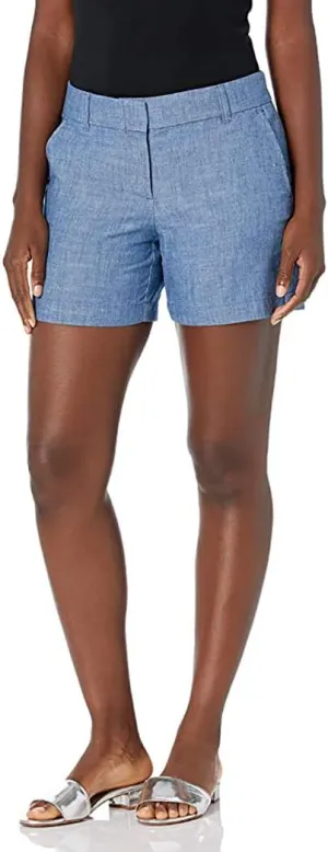 J.Crew Mercantile Women's 5" Classic Chambray Short (4, Chambray)