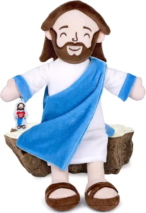 Jesus Plush, Traditional Bible Style, Easter, Christmas & Baptism Exclusive! Cute Jesus-Shaped Collectible Dolls