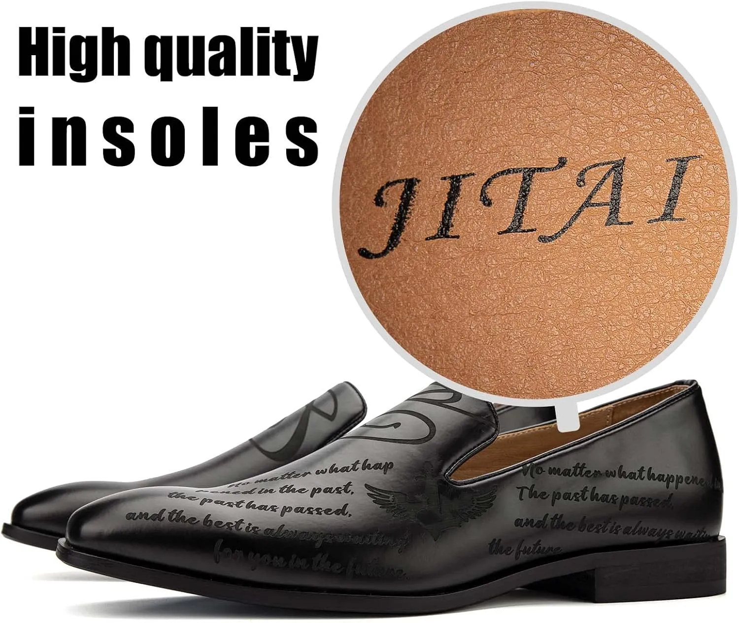 JITAI Mens Loafers Shoes Slip On Driving Shoes Casual Dress Loafer Business Fashion Shoes