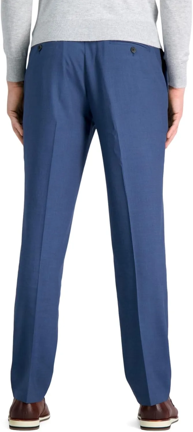 J.M. Haggar Men's 4-Way Stretch Straight Fit Flat Front Dress Pant