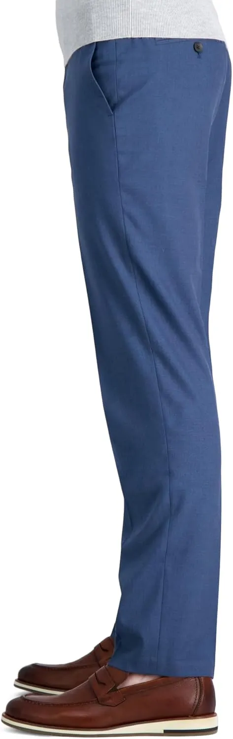 J.M. Haggar Men's 4-Way Stretch Straight Fit Flat Front Dress Pant