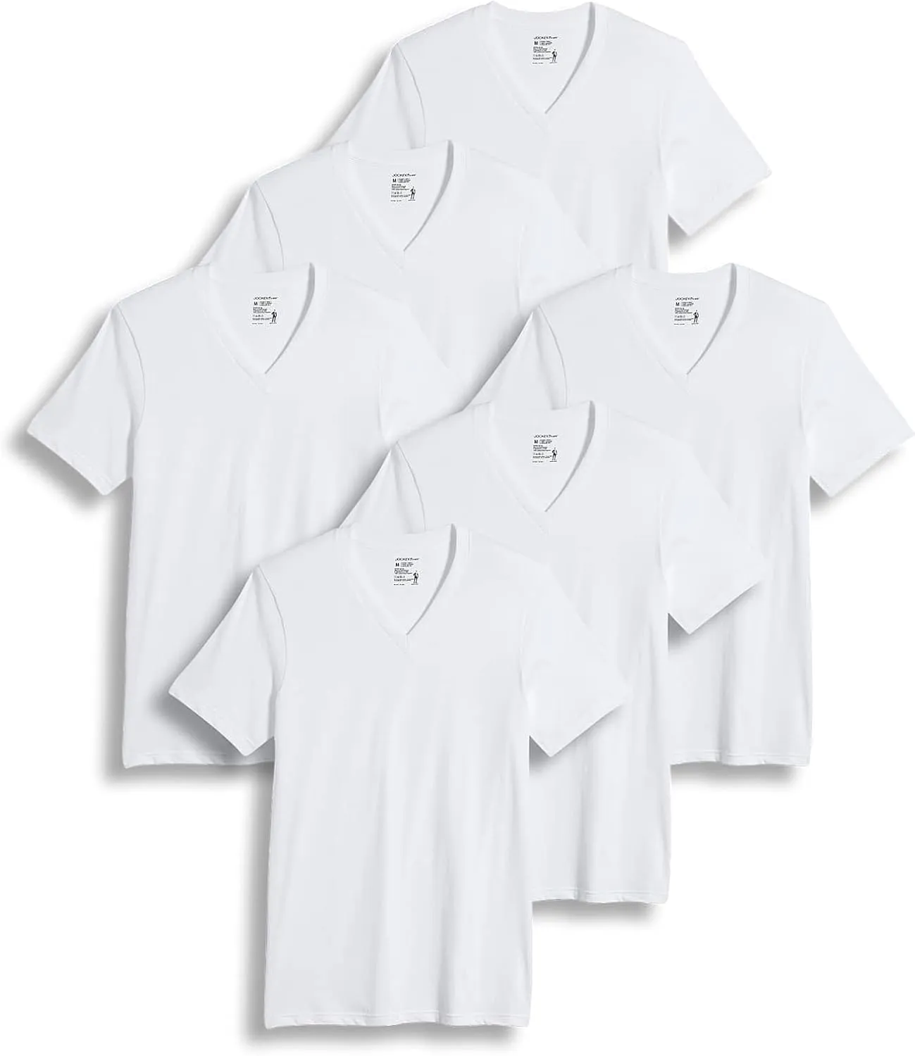 Jockey Men's Undershirt Classic V-Neck Undershirt - 6 Pack