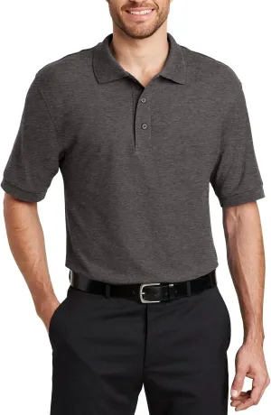 JustBlanks Men's Short Sleeves Silk Touch Polo Shirt 5-Ounce, Cotton-Poly Flat Knit Collar-Cuffs Polo Shirt for Men