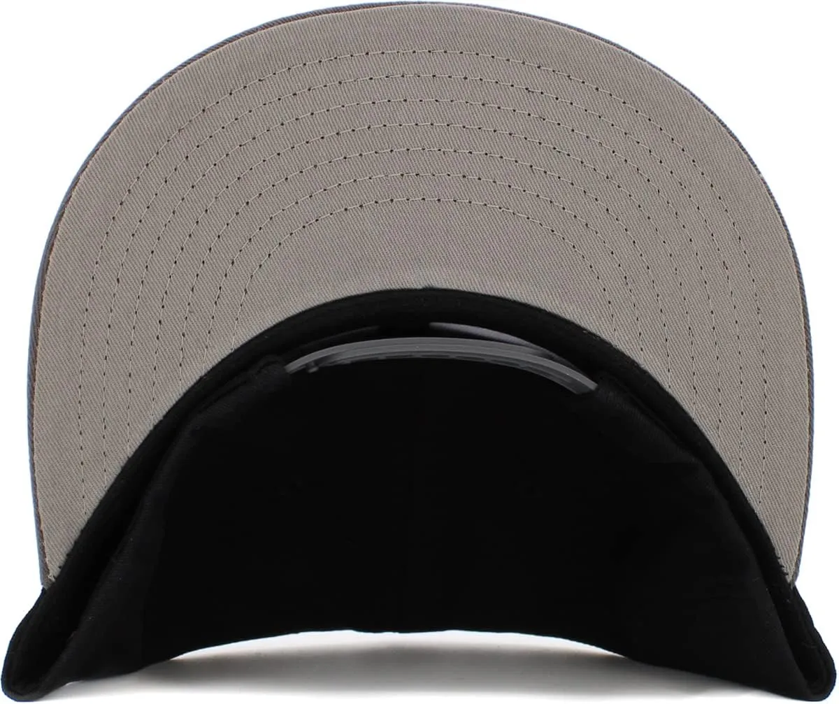 KBETHOS Classic Snapback Hat Blank Cap Underbrim Cotton Wool Blend Flat Visor Adjustable Unisex