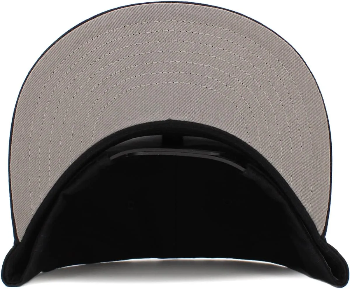 KBETHOS Classic Snapback Hat Blank Cap Underbrim Cotton Wool Blend Flat Visor Adjustable Unisex