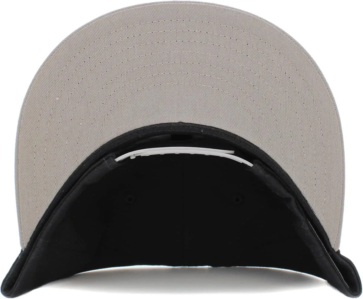 KBETHOS Classic Snapback Hat Blank Cap Underbrim Cotton Wool Blend Flat Visor Adjustable Unisex