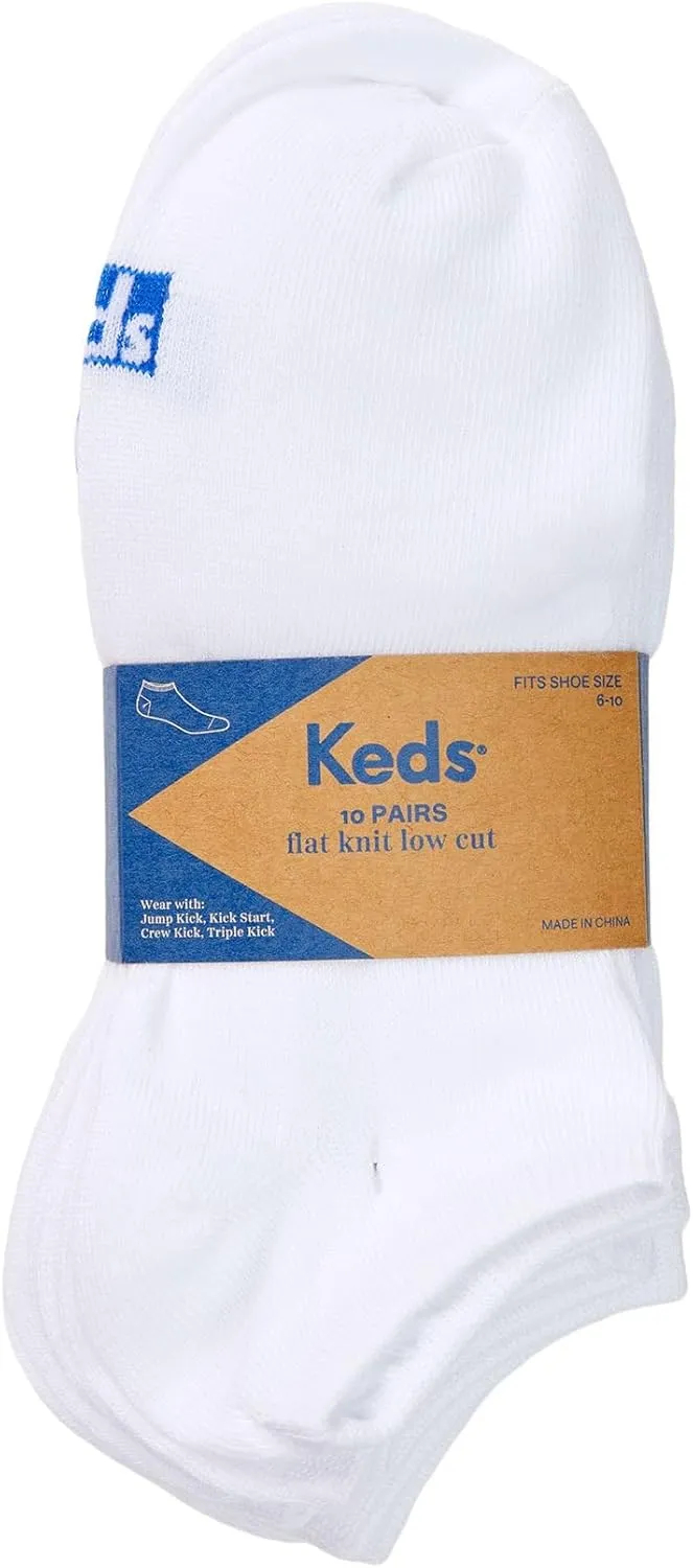 Keds Women's Low Cut Flat Knit Socks