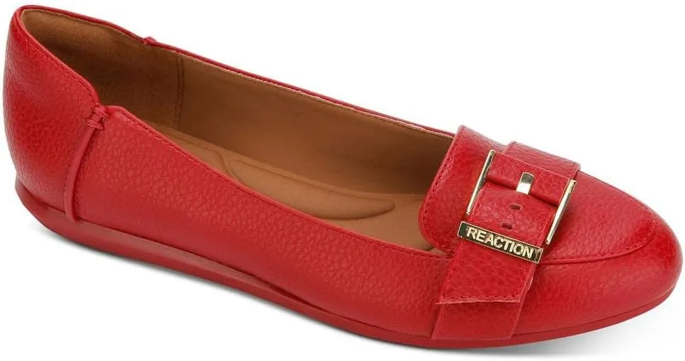 Kenneth Cole Women's Slip on Flat with Buckle Detail Loafer