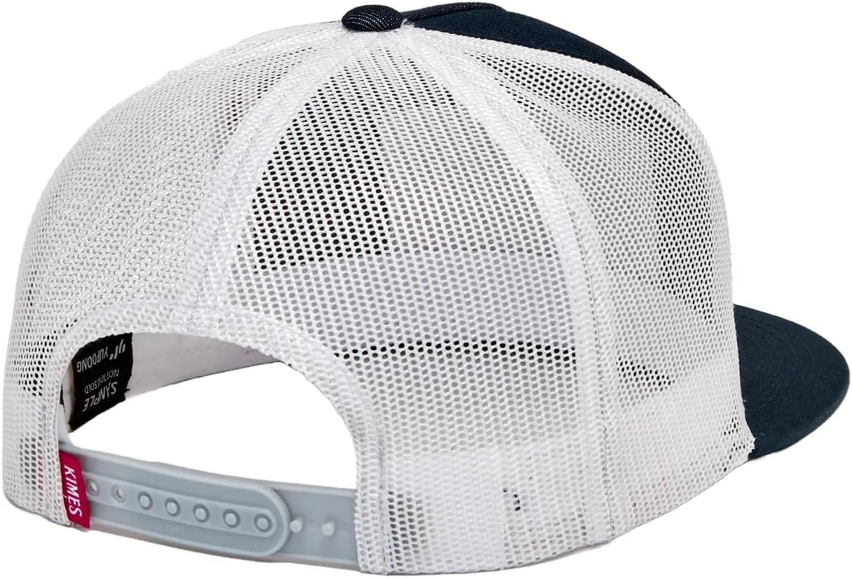 Kimes Ranch Unisex Banner Ventilated Trucker Adjustable Snapback High-Profile Flat Bill Logo Cap