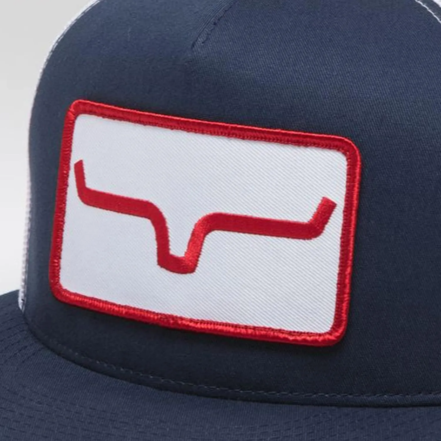 Kimes Ranch Unisex Banner Ventilated Trucker Adjustable Snapback High-Profile Flat Bill Logo Cap