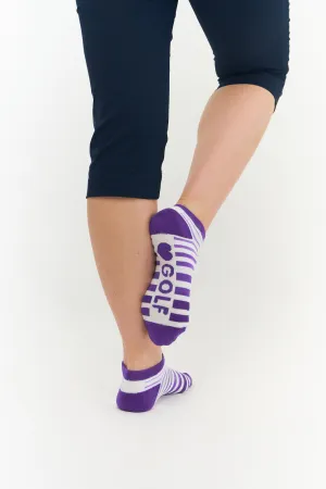 Ladies Golf Trainer Socks - 3 Pair Pack - Purple