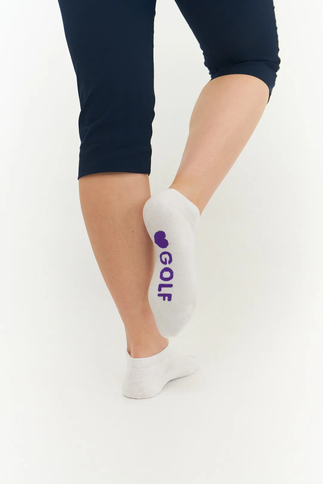 Ladies Golf Trainer Socks - 3 Pair Pack - Purple