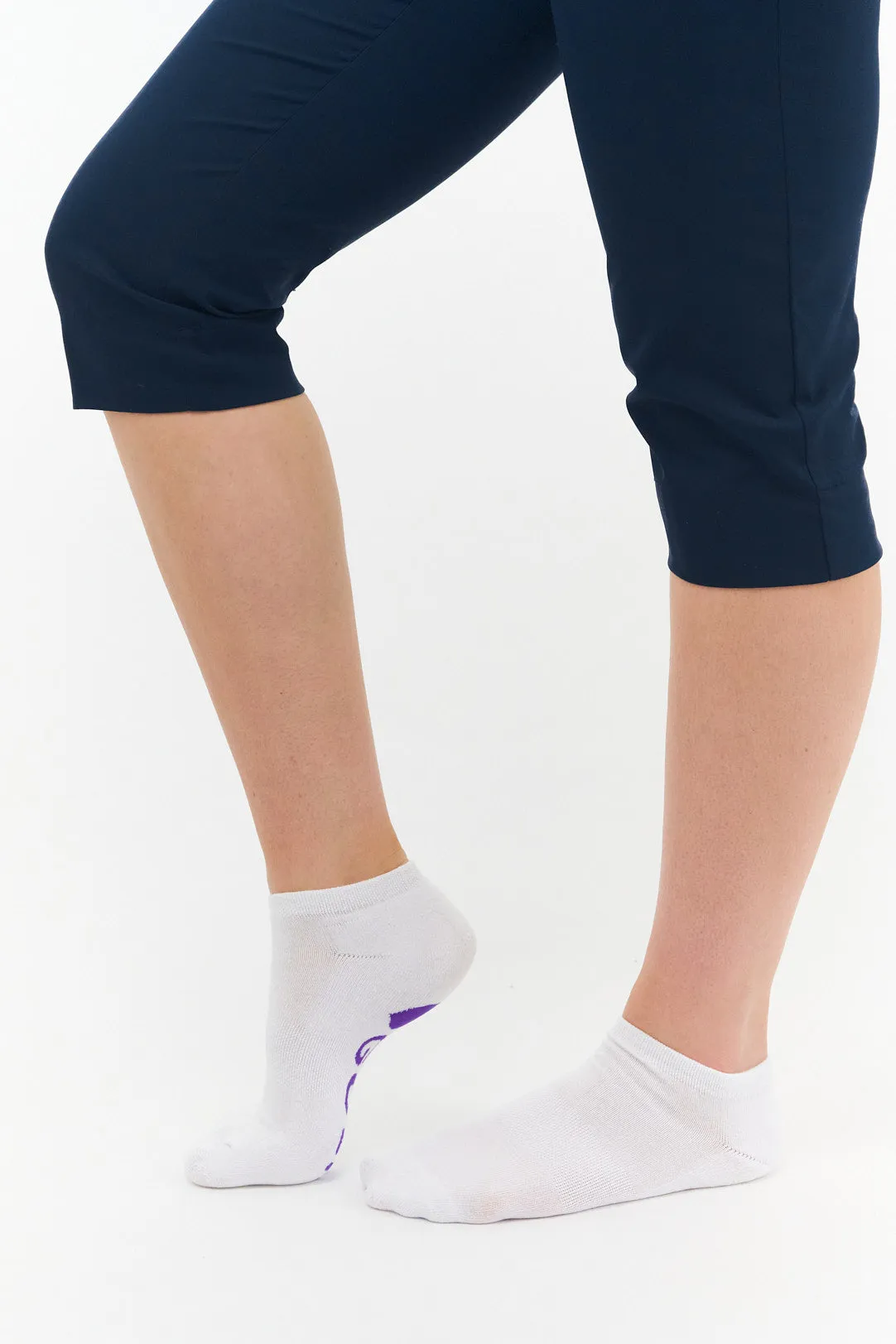 Ladies Golf Trainer Socks - 3 Pair Pack - Purple