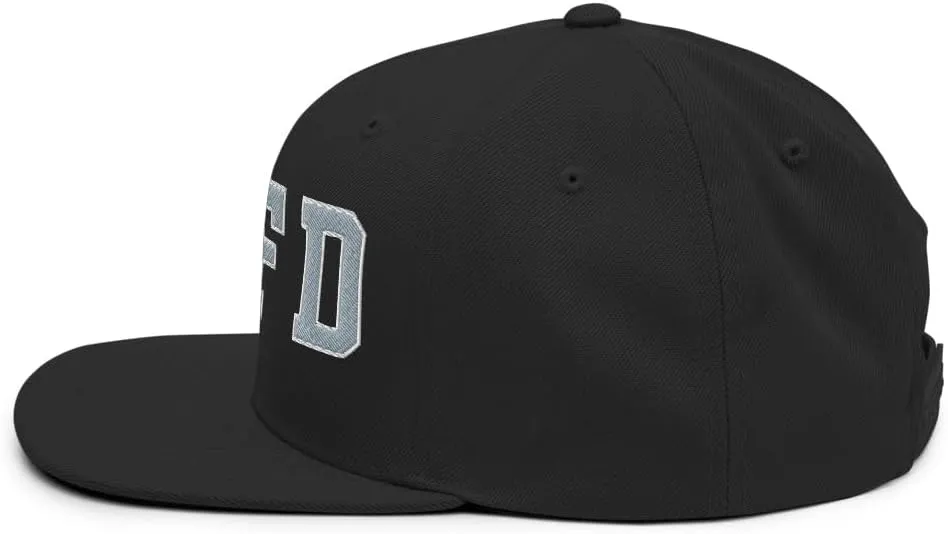 LAFD Los Angeles Fire Department Embroidered Flat Brim Bill Snapback Hat