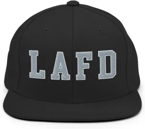LAFD Los Angeles Fire Department Embroidered Flat Brim Bill Snapback Hat