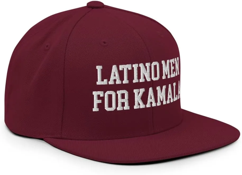 Latino Men for Kamala Flat Bill Brim Snapback Hat