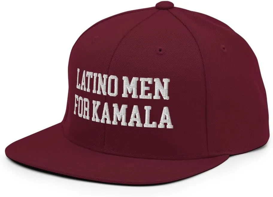 Latino Men for Kamala Flat Bill Brim Snapback Hat