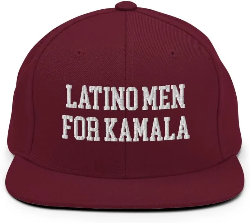 Latino Men for Kamala Flat Bill Brim Snapback Hat