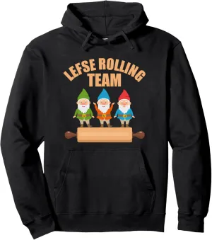 Lefse Rolling Team Nisse Tomte Norway Matching Christmas Pullover Hoodie