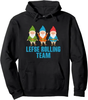 Lefse Rolling Team Nisse Tomte Norway Matching Christmas Pullover Hoodie