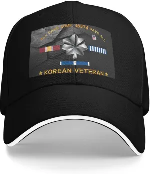 Lieutenant Colonel Korean Veteran Airflow Sandwich Baseball Cap - Adjustable for Men and Women Comfortable Dad Hat Black73