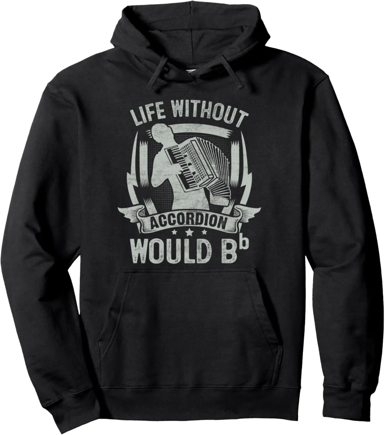 Life Without Accordion Would Bb Flat Pullover Hoodie