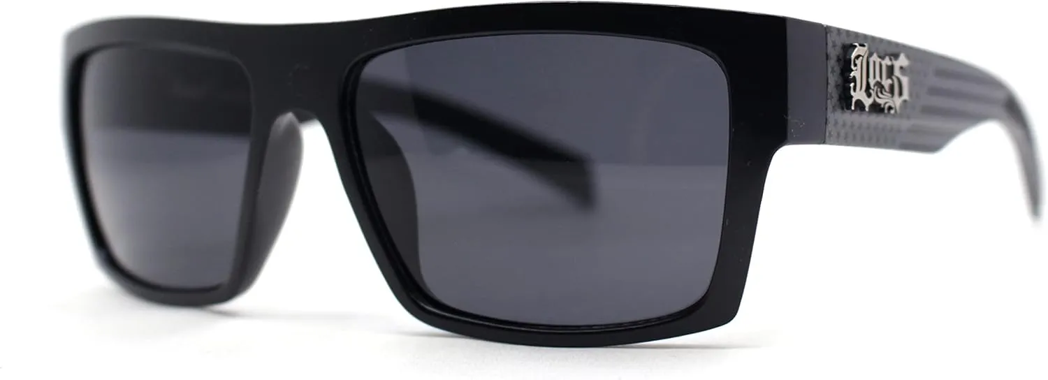 Locs Patriotic USA Flag Print Arm Flat Top Manly Sunglasses