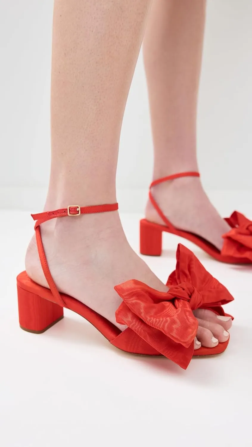Loeffler Randall Women's Carmen Mid Heel Bow Sandals