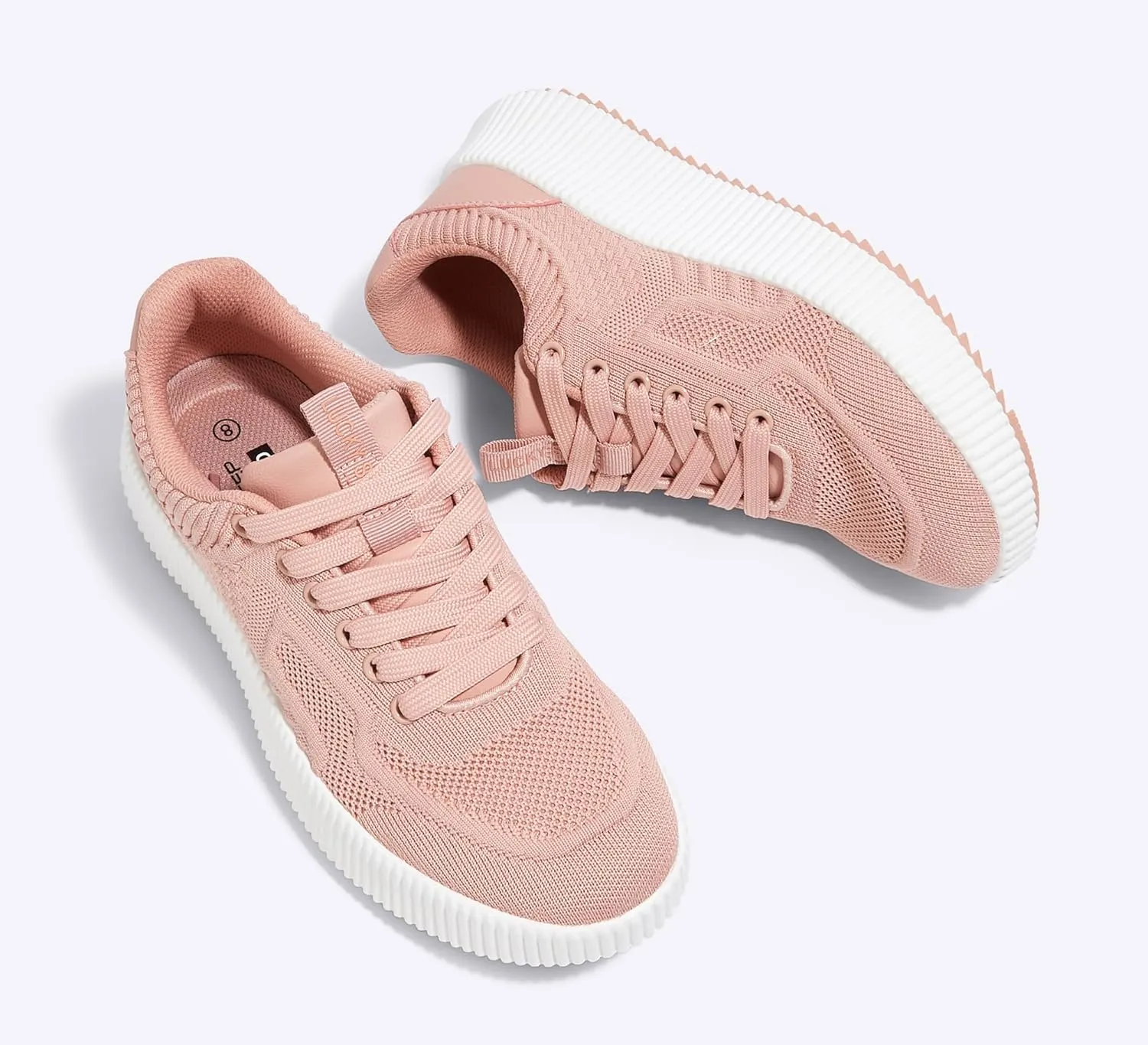 LUCKY STEP Women's Platform Sneakers Rhinestone Fashion Chunky Casual Sparkly Retro Braided Walking Shoes