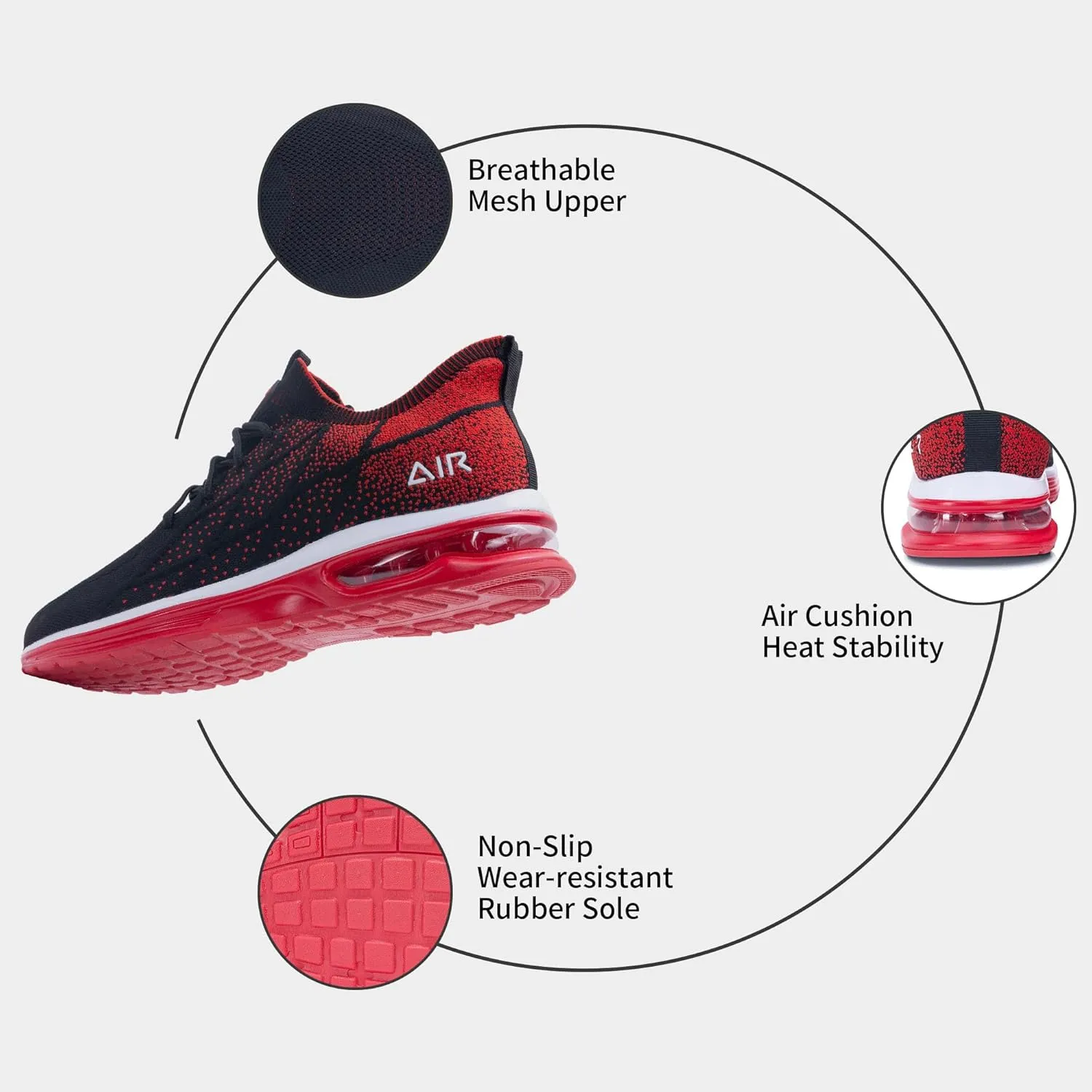 MAFEKE Mens Running Shoes Slip On Tennis Sneakers Lightweight Athletic Gym Jogging Fitness Sport Walking Shoes US 7-13
