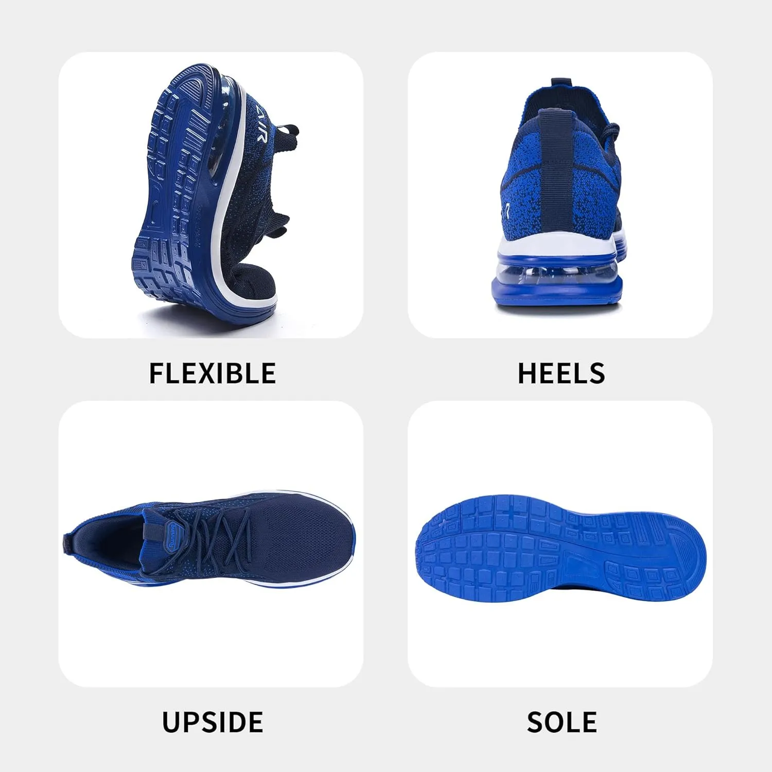MAFEKE Mens Running Shoes Slip On Tennis Sneakers Lightweight Athletic Gym Jogging Fitness Sport Walking Shoes US 7-13