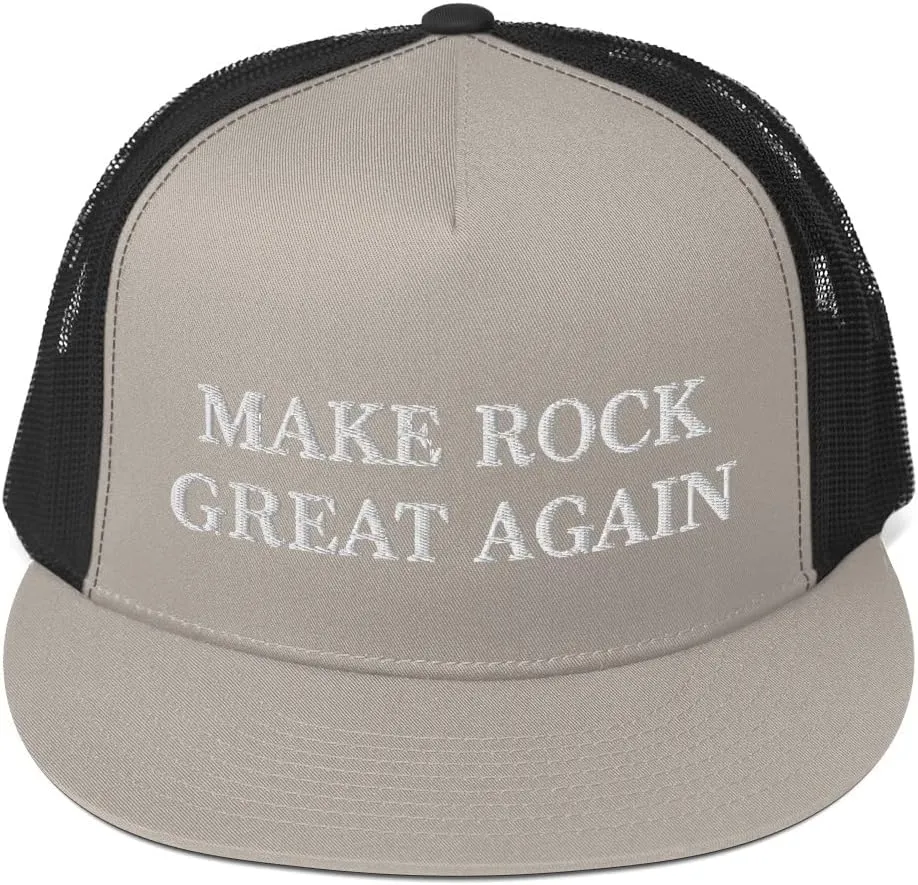 Make Rock Great Again Hat (Embroidered Trucker Cap) Oldies Rock Music Lover
