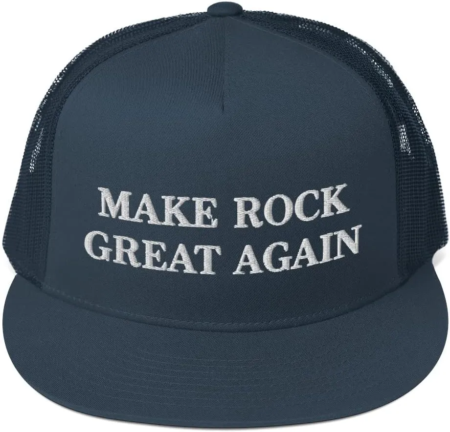 Make Rock Great Again Hat (Embroidered Trucker Cap) Oldies Rock Music Lover