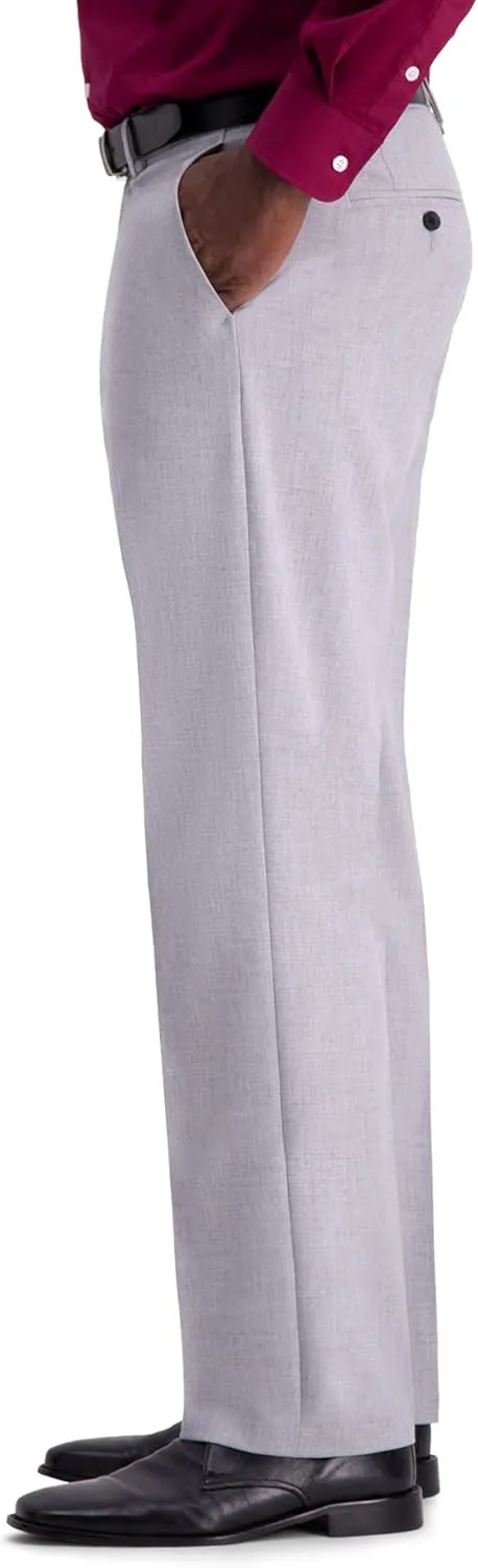 Men's Classic Fit Flat Front Flex Waistband Stretch Dress Pant