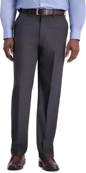 Men's Classic Fit Flat Front Flex Waistband Stretch Dress Pant