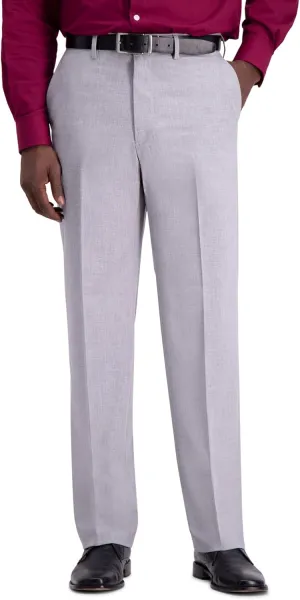 Men's Classic Fit Flat Front Flex Waistband Stretch Dress Pant