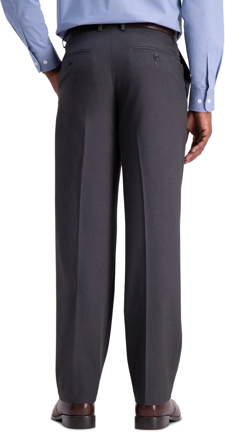 Men's Classic Fit Flat Front Flex Waistband Stretch Dress Pant